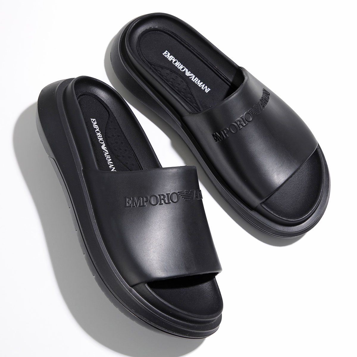 エンポリオアルマー二 UK4 ブラック プラットフォーム シューズ 厚底