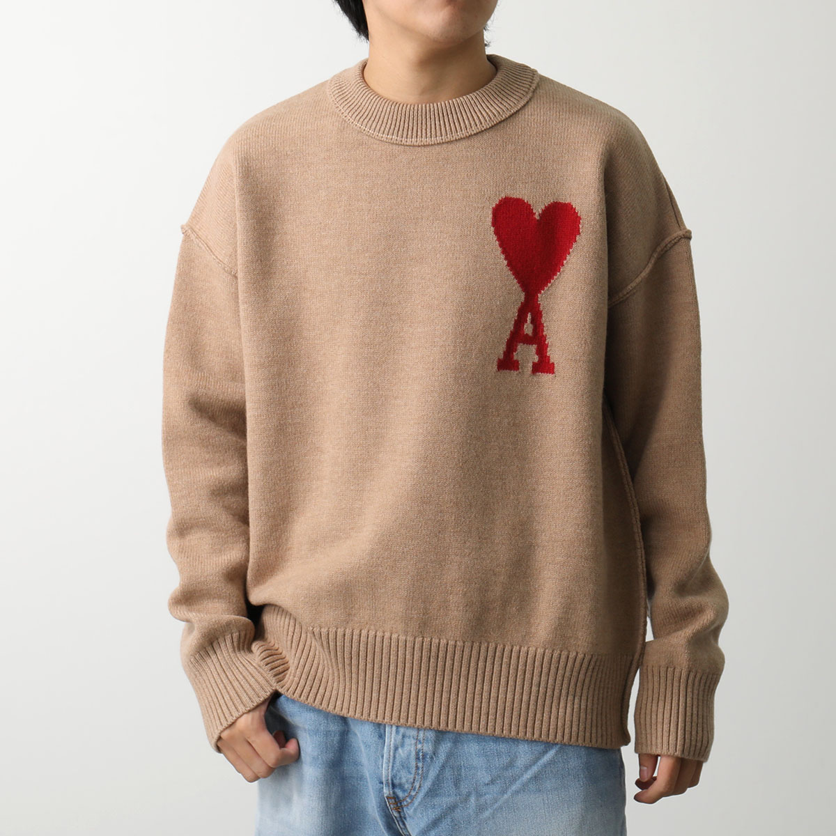 楽天市場】ami paris アミパリス セーター RED ADC SWEATER UKS006 018
