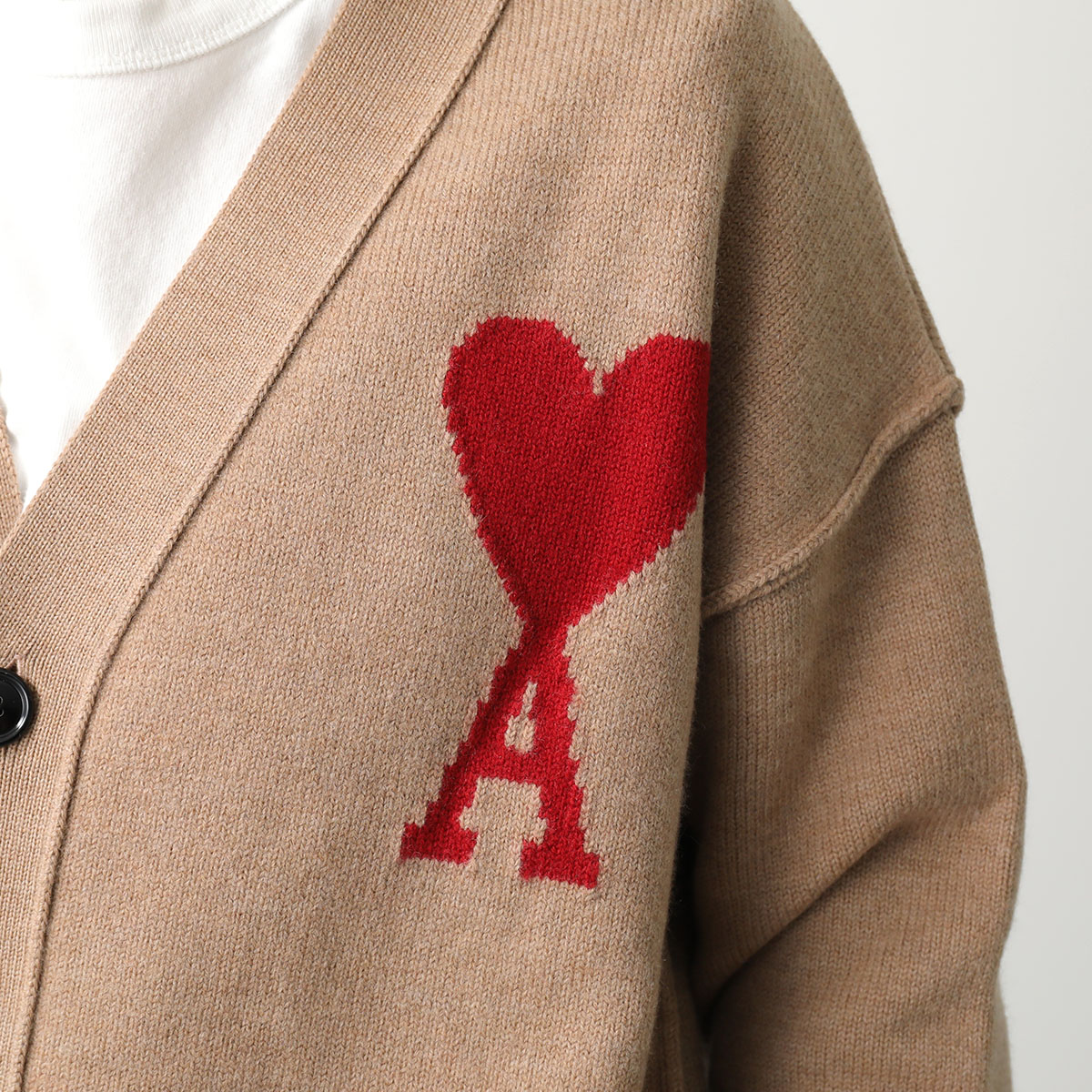 楽天市場】ami paris アミパリス カーディガン RED ADC CARDIGAN