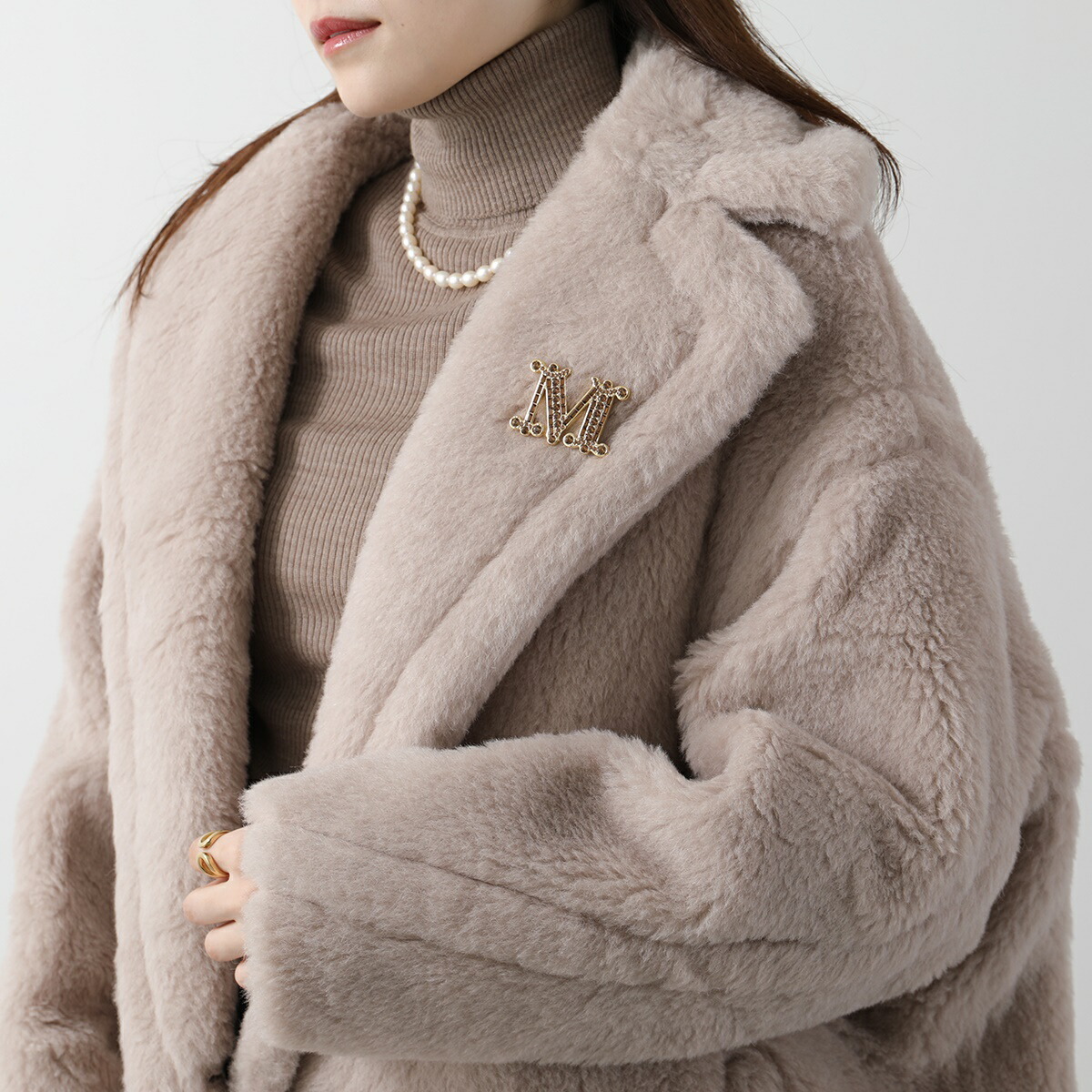 MaxMara BATH2ブローチ タグ・保存袋付き クリスタル Max Mara