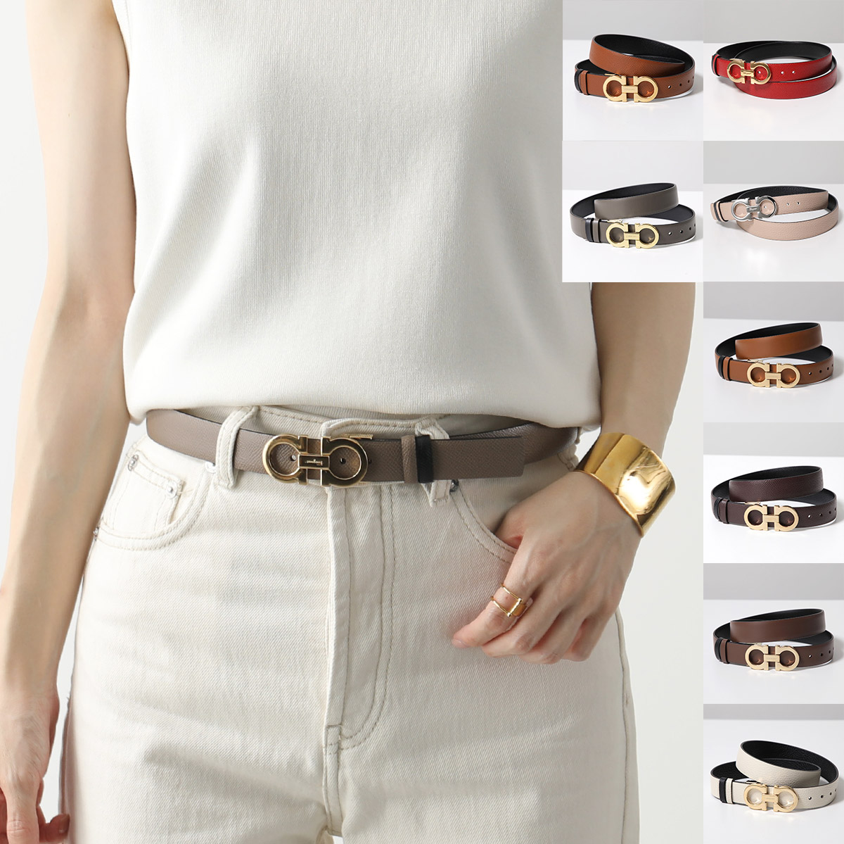 楽天市場】フェラガモ ベルト（リバーシブル） ダブルガンチーニの通販