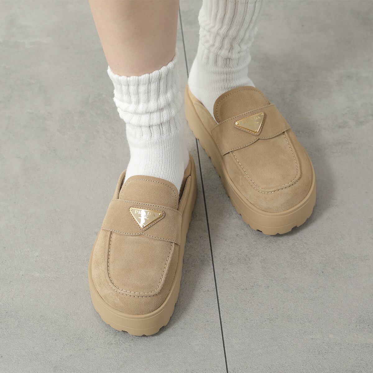 楽天市場】PRADA プラダ ミュール 1XZ778 054 レディース スエード