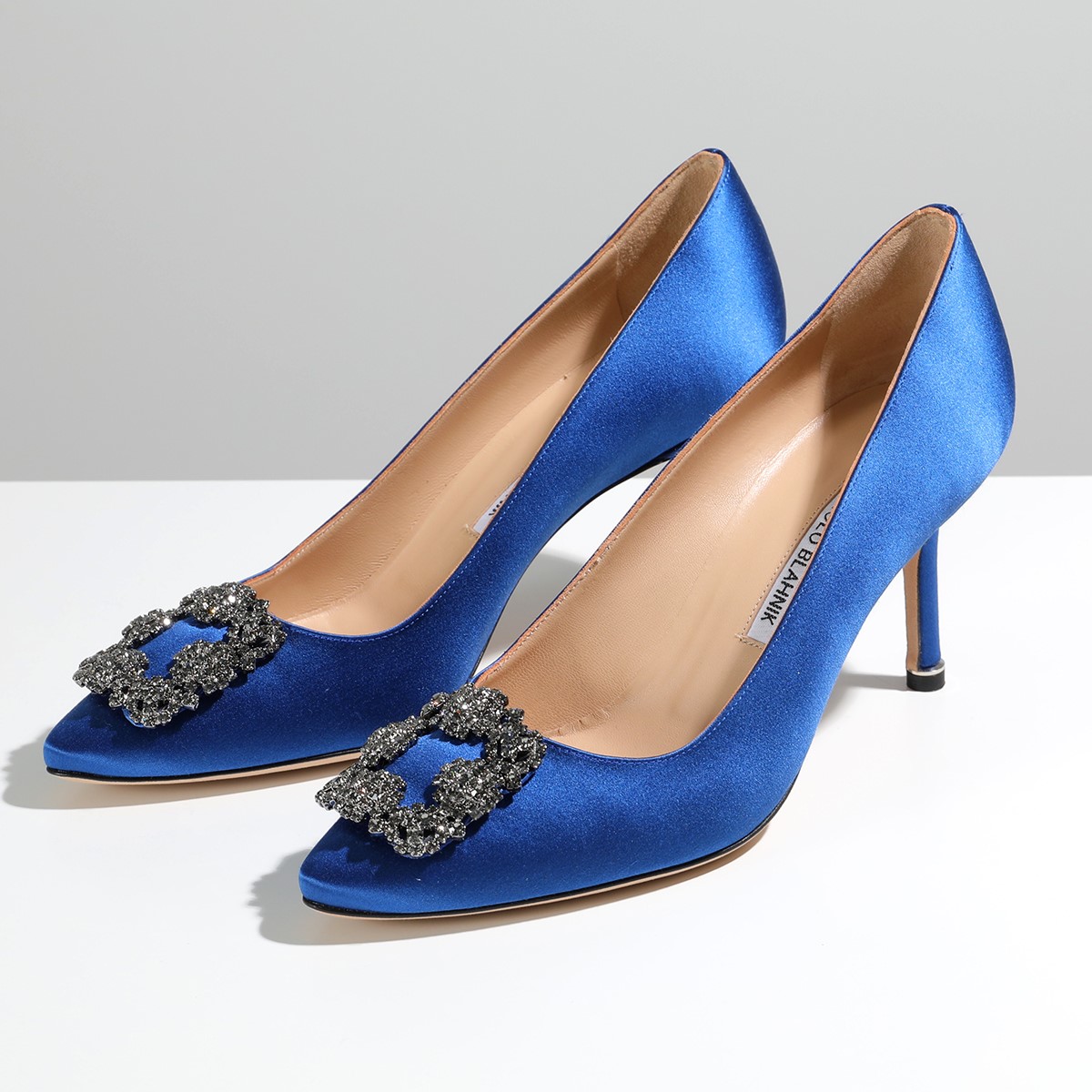 MANOLO BLAHNIK サテン マノロブラニク サンダル 37 24cm MANOLO BLAHNIK（マノロブラニク） サンダル MARTANEW マルタニュー