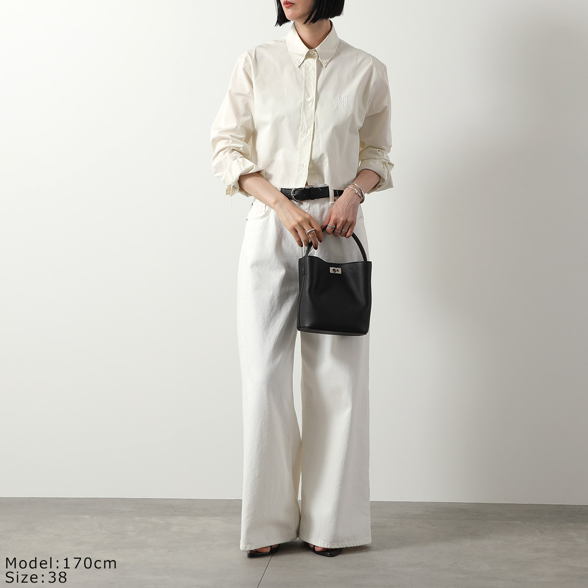 楽天市場】MIUMIU ミュウミュウ ポプリンシャツ MK1694 10RG