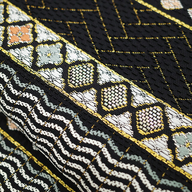 楽天市場】【新古品】 袋帯 未使用 フォーマル 正絹 螺鈿箔 金糸 銀糸