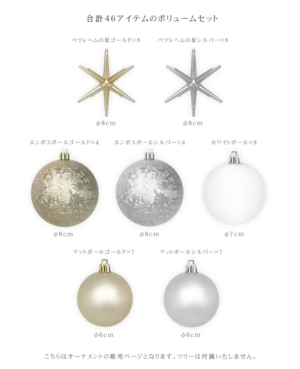 楽天市場】クリスマスツリー ベツレヘムの星 フルセット オーナメント