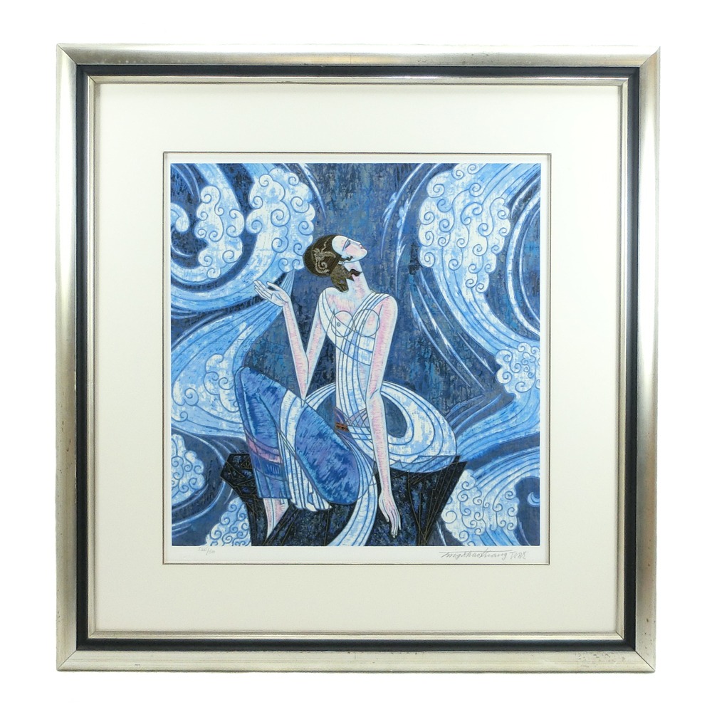 楽天市場】丁紹光 (ティンシャオカン) 絵画 『渓流の調べ』 シルク