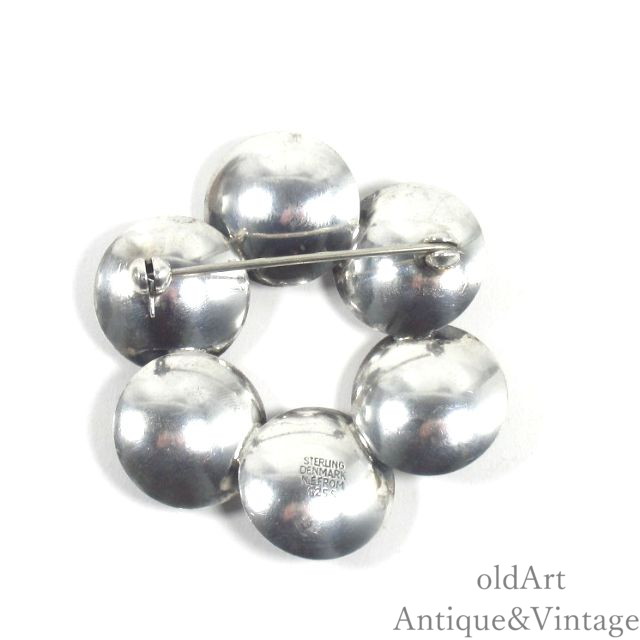 北欧ヴィンテージ N.E FROM フロム シルバーのブローチ 北欧