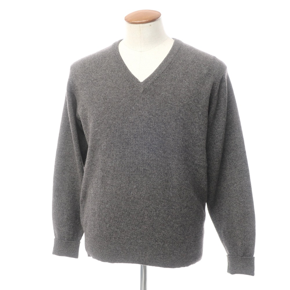 BALLANTYNE バランタインカシミヤVネックニットセーターグレー48