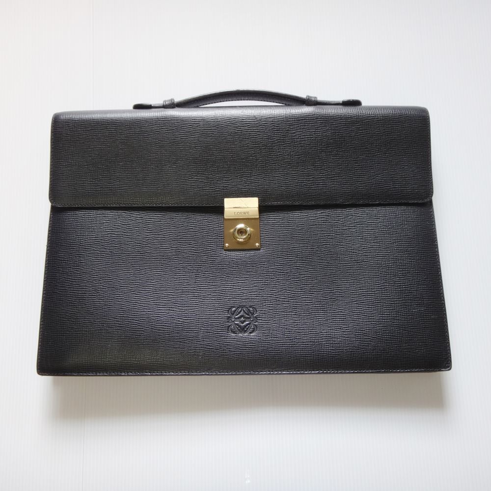 楽天市場】美品 鍵付き LOEWE BAG ロエベ ビジネスバッグ ブラック