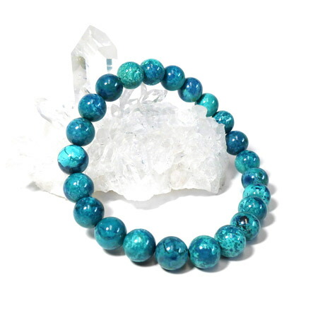 楽天市場】シャッタカイトクリソコラ ブレスレット 8mm玉 天然石