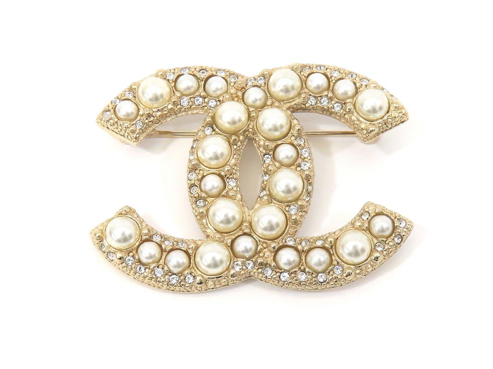 楽天市場】シャネル GPメタル フェイクパール ラインストーン ココ