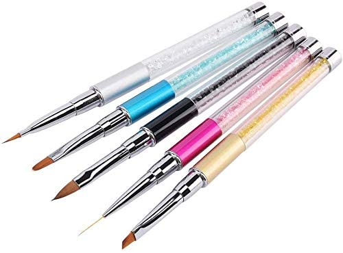 楽天市場】ジェルネイル ブラシ 5本セット 筆 キャップ付き ジェル