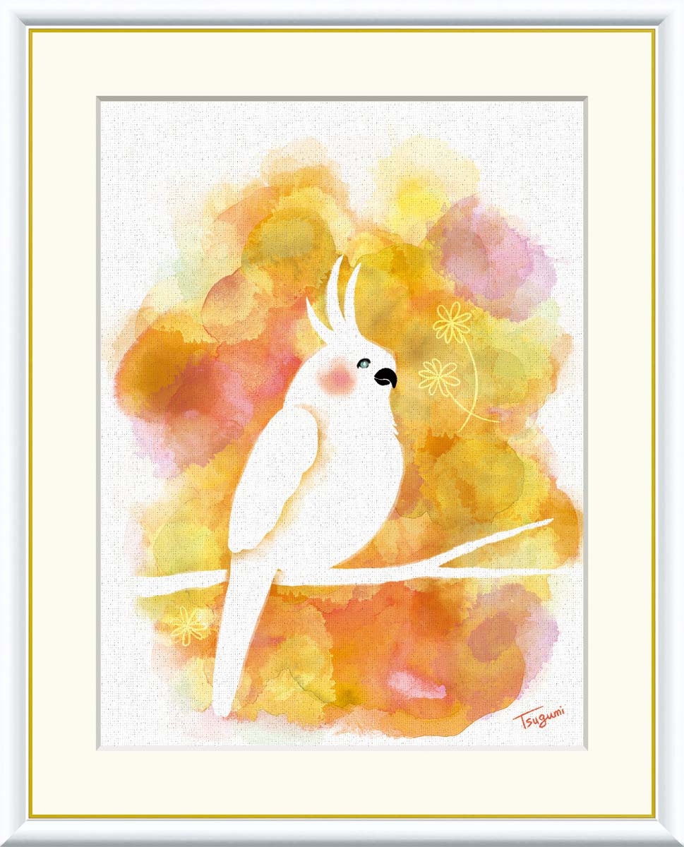 楽天市場】10年保証 名画 油絵 インコ 木下つぐみ 手彩仕上 高精細巧芸