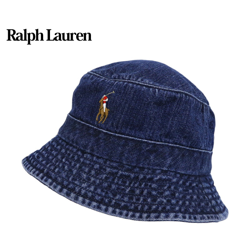 楽天市場】ポロ ラルフローレン ポニー刺繍 デニム バケット ハット