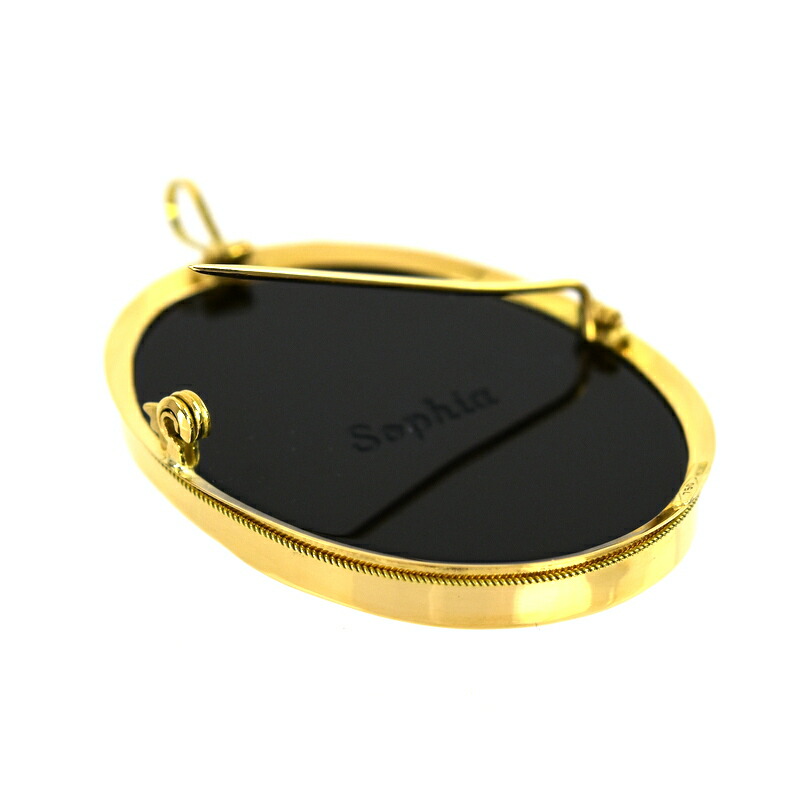 楽天市場】カメオ ブローチ ペンダントトップ 2WAY 18金 18k イエロー