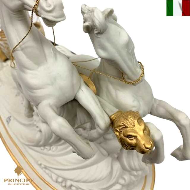 楽天市場】チャリオット 置物 馬車 女神 principe プリンシペ 陶人形