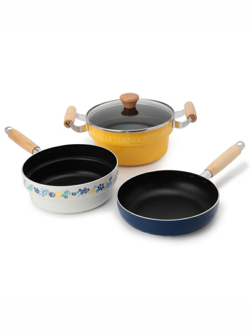 楽天市場】フライパン&鍋 3点セットL Afternoon Tea LIVING