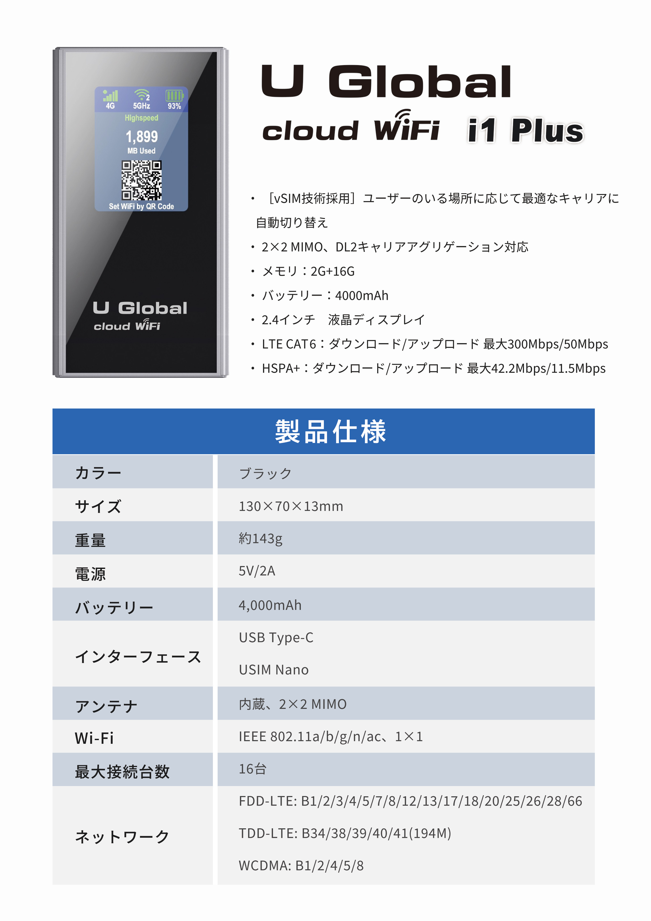 楽天市場】【U Global i1 plus】 ポケット WiFi (日本国内 5GB/30日間