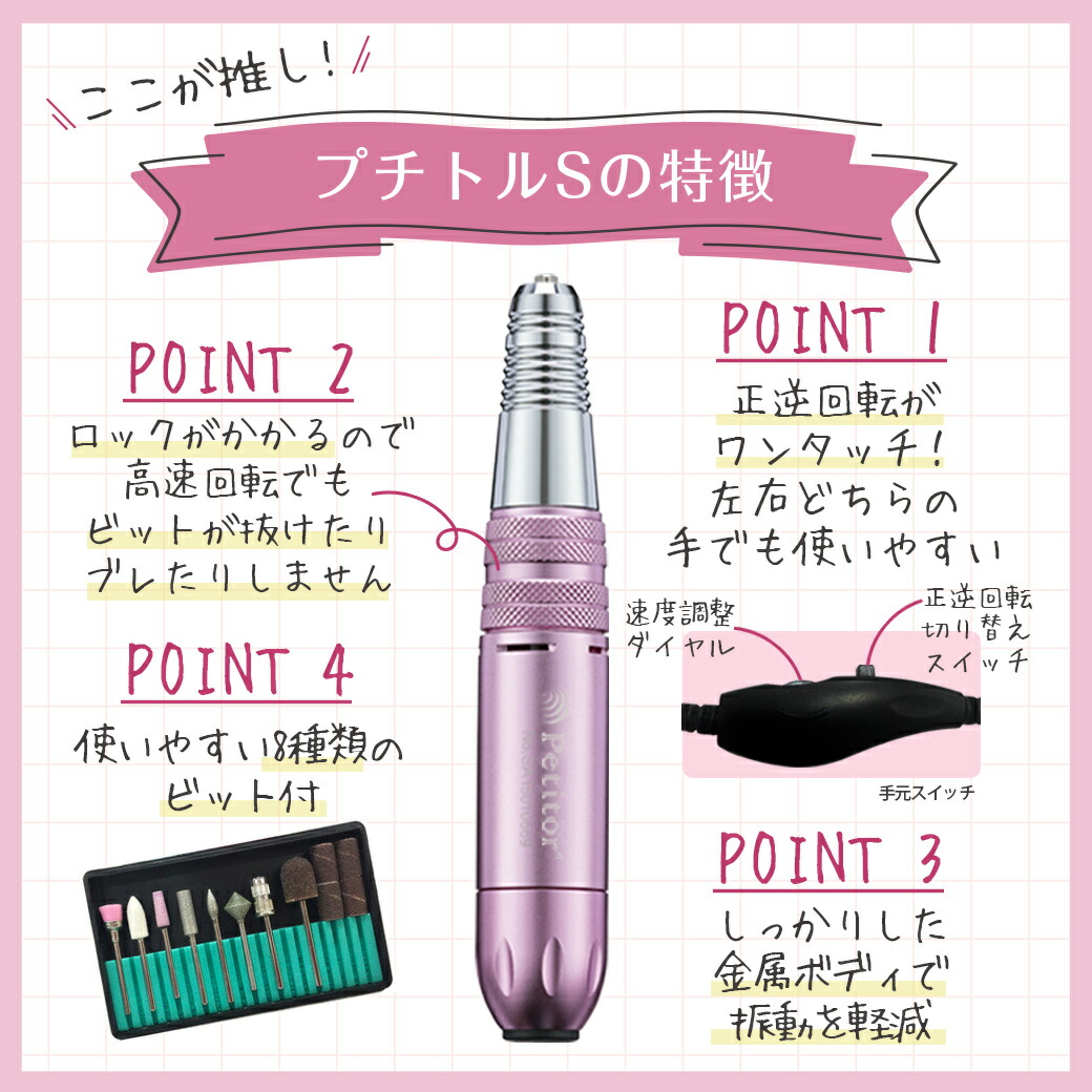 楽天市場】累計販売数5万本 【プチトルS】 ネイルマシン プロ用