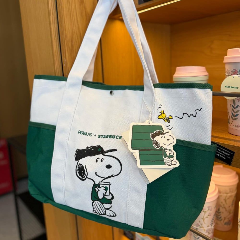 楽天市場】STARBUCKS＋ PEANUTSコラボ 中国限定トートバッグ SNOOPY
