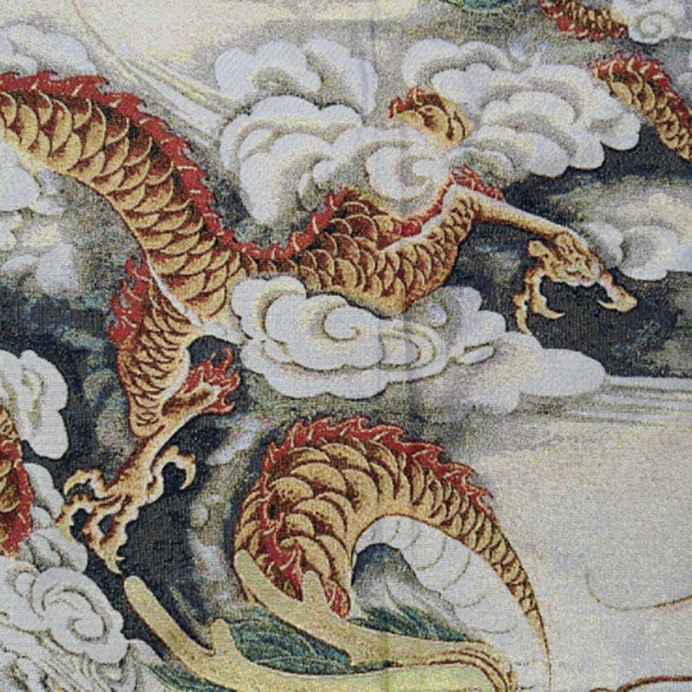 楽天市場】【ランキング1位4冠達成】風水 龍 ドラゴン 刺繍 赤龍 青龍