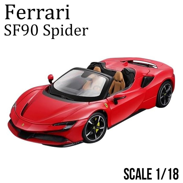 楽天市場】ミニカー 1/18 完成品 ブラゴ フェラーリ SF90 スパイダー