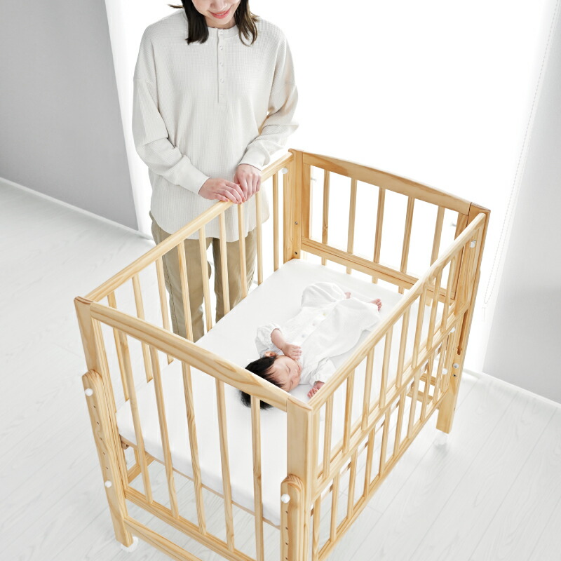 楽天市場】大和屋 ノモック Wオープンハイタイプ ミニベビーベッド