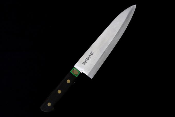 楽天市場】【中古】【美品】 本源正則 包丁 洋出刃包丁 片刃 215mm