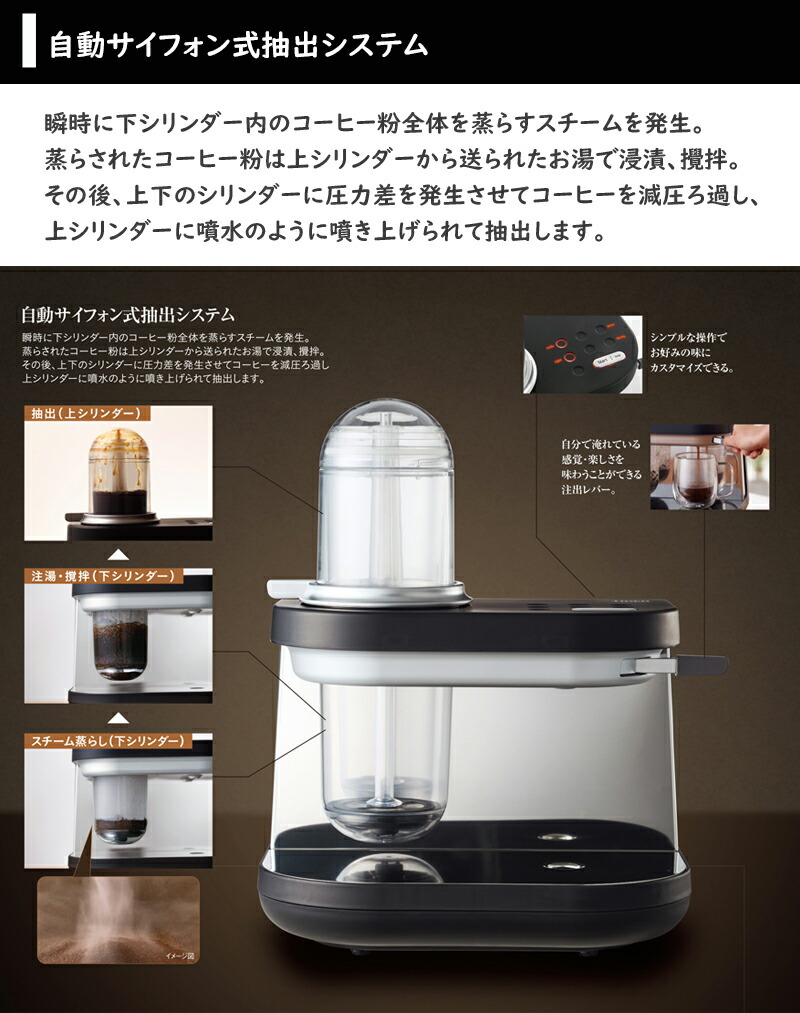 楽天市場】サイフォン式 コーヒーメーカー サイフォニスタ 自動抽出