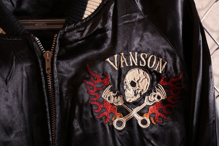 楽天市場】当店別注 VANSON バンソン スカル刺繍 リバーシブル