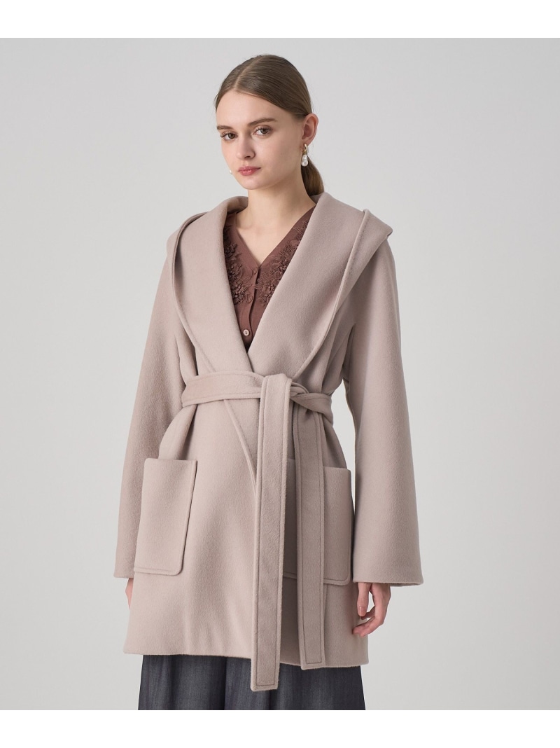 楽天市場】【SALE／30%OFF】カシミヤ混フードガウンコート ANAYI
