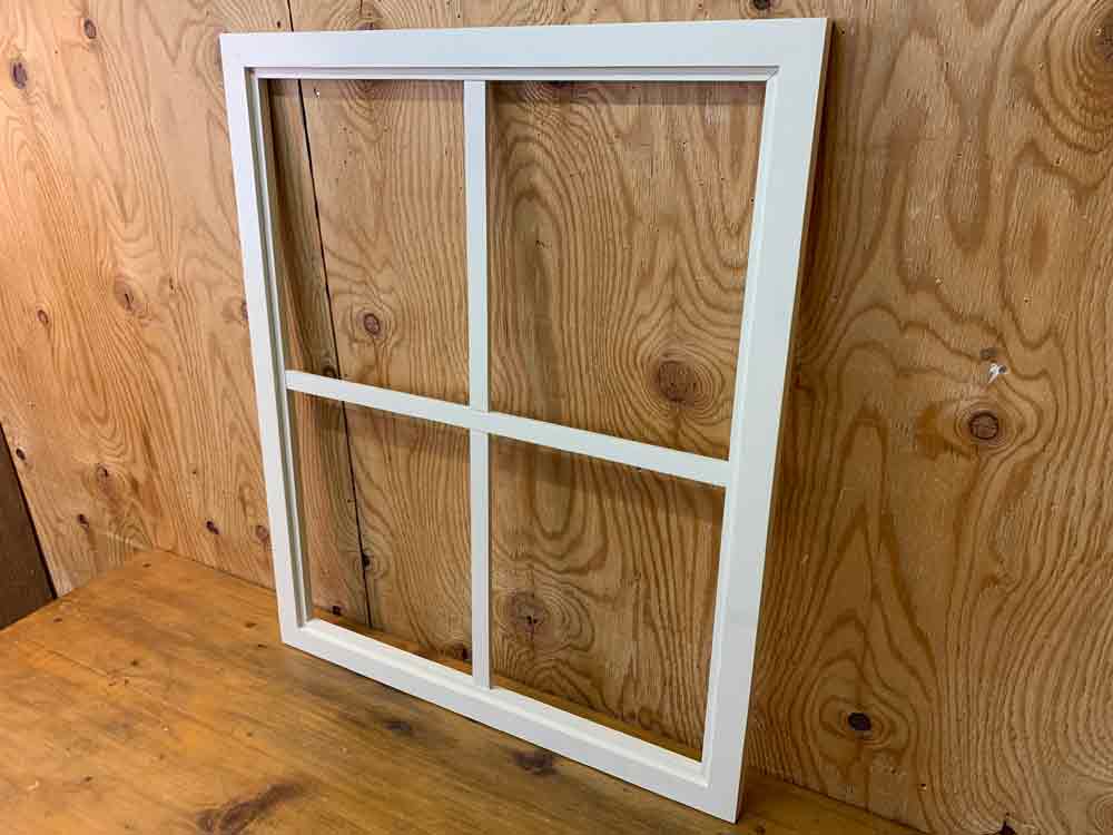 楽天市場】ウッドフレーム 窓枠 ガラスなし アンティークホワイト 55×2