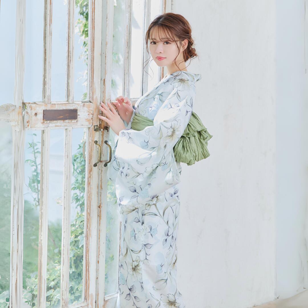 楽天市場】レディース 浴衣 4点set 4点セット 白地 チューリップ柄