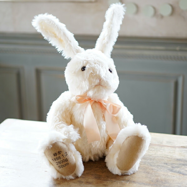 楽天市場】足裏刺繍入り 赤ちゃん ウェイトドール ラビット うさぎ の