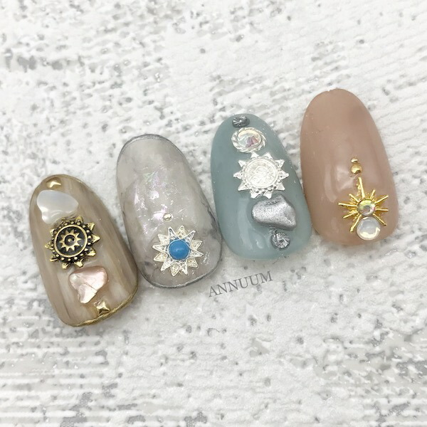 楽天市場】△［ネイルパーツ スタッズ 太陽 SUN 10個入り $q2］ネイル