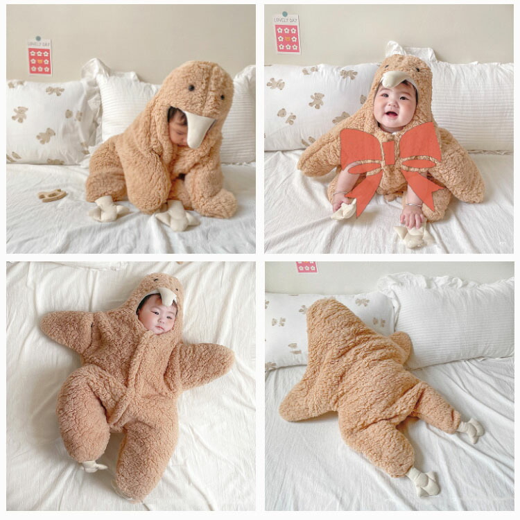 楽天市場】おもしろロンパース 前びらき ベビー服 グース カバーオール