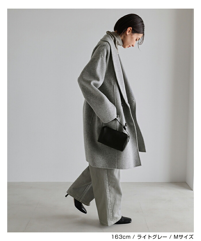 楽天市場】evernavy エバーネイビー ウール リバー ダブル コート