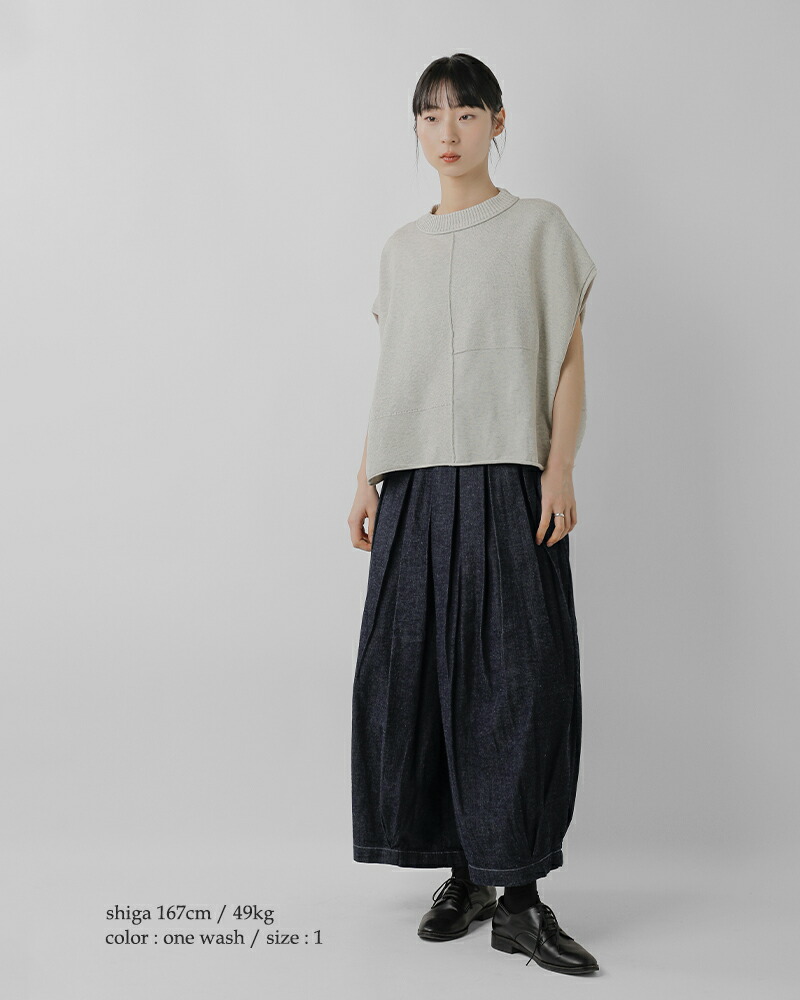 楽天市場】HARVESTY ハーベスティ デニム サーカス キュロットパンツ