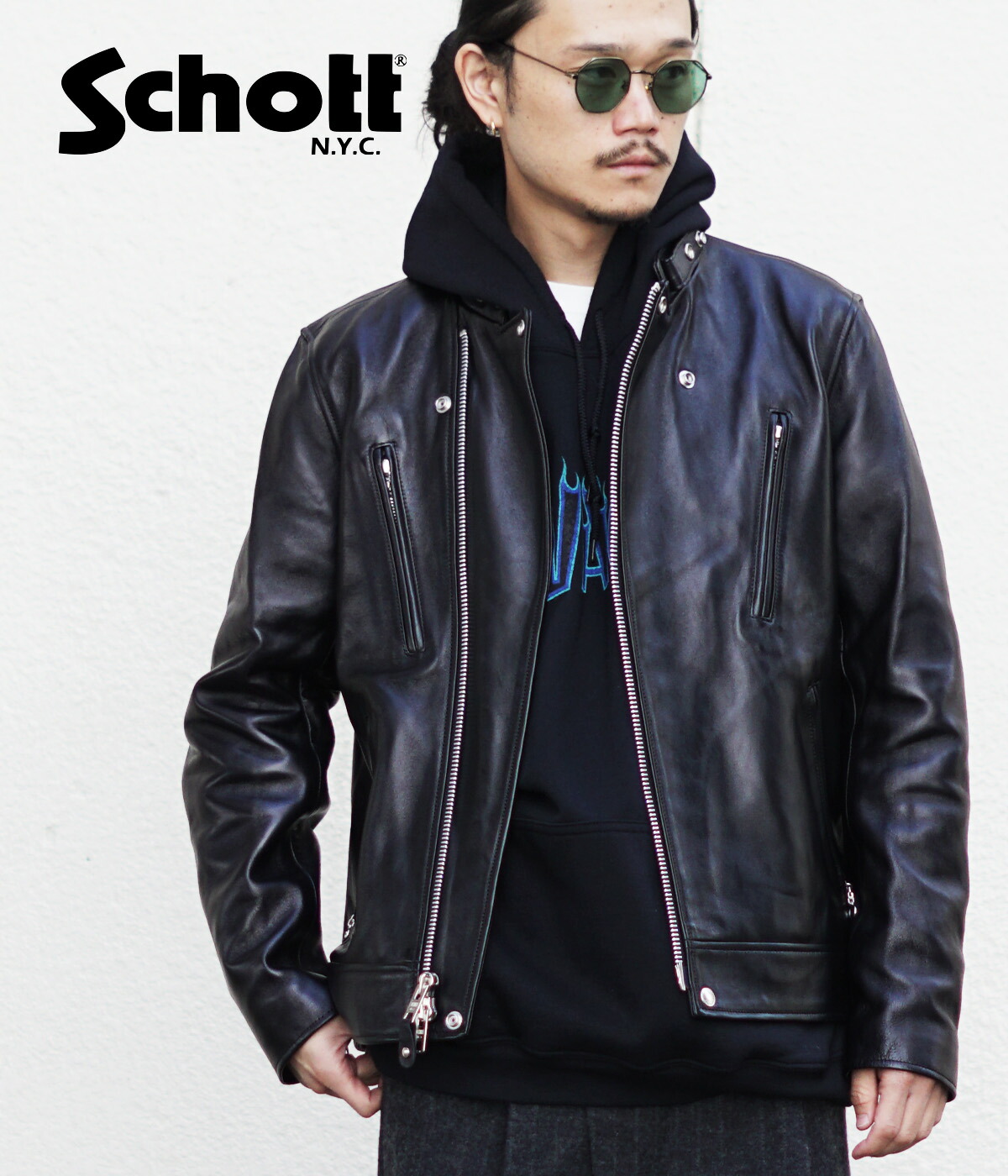 楽天市場】[送料無料]Schott : DOUBLE BREAST RIDERS : 782-3950077