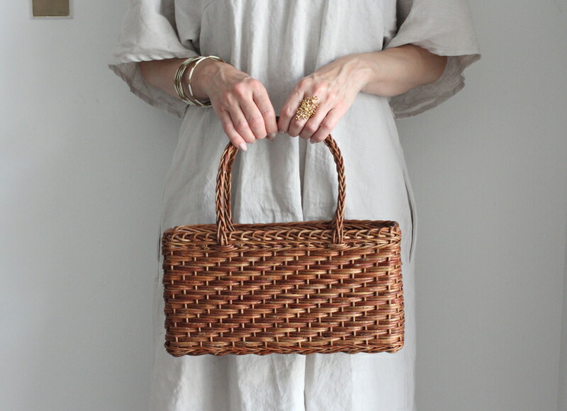 楽天市場】松野屋 あけび グニ手角型2本手 かごバッグ 青森県の 良質