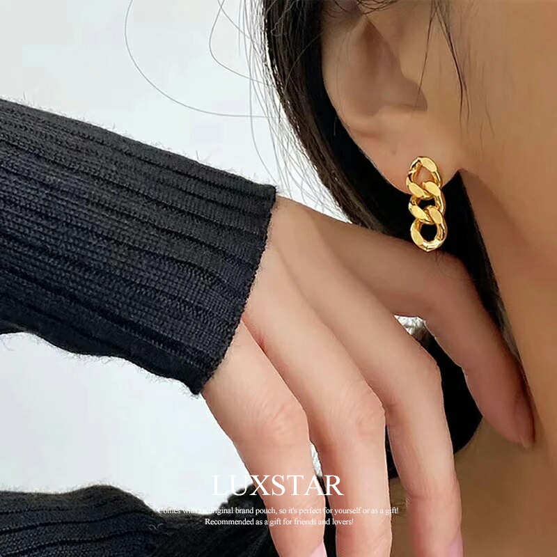 楽天市場】ピアス レディース 喜平 チェーン ドロップ ステンレス 金属