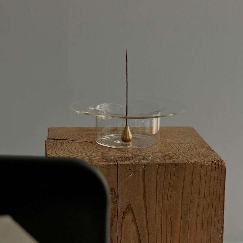 楽天市場】ガラス クリア インセンスホルダー お香立て【ART OF BLACK