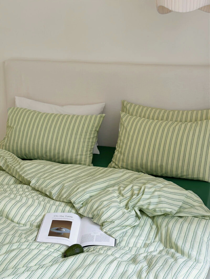 楽天市場】cream×green クラスターストライプ 布団カバーセット【ART