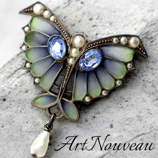 楽天市場】アンティークジュエリー エナメル ブローチ アール