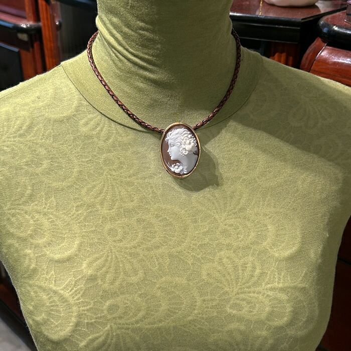 楽天市場】カメオブローチ＆ネックレス 18金ゴールド枠 シェルカメオ