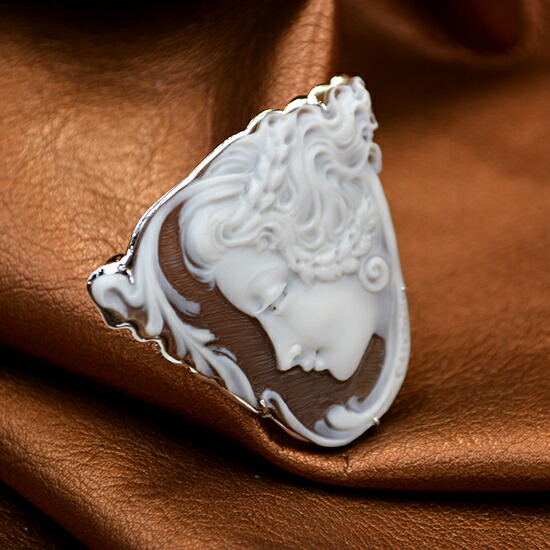 楽天市場】カメオブローチ＆ネックレス 女性人物像 セルバシオ氏製作