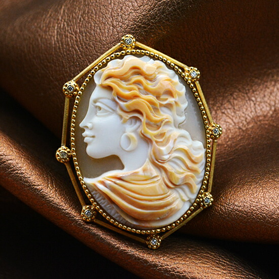 楽天市場】ファッション誌掲載のカメオ ブローチ ネックレス シェル