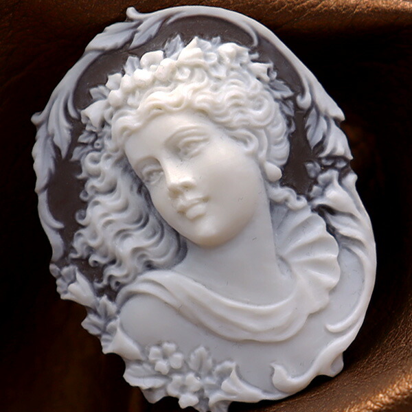 楽天市場】カメオ 花と春と豊穣を司る女神フローラ 立体的な正面顔の