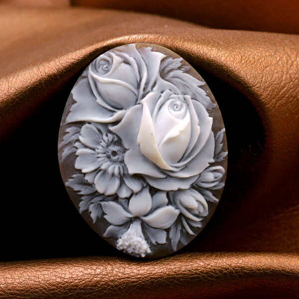 楽天市場】カメオ お花 高品質 シェルカメオ イタリア 彫刻家